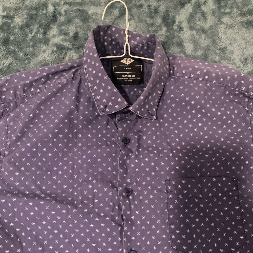 Blue long sleeve button down